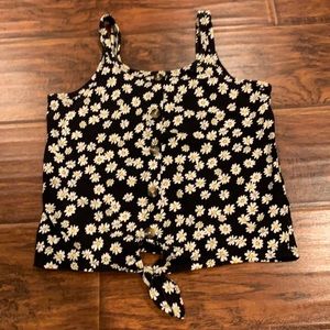 Justice Size 10 Daisy Patterned Crop Top